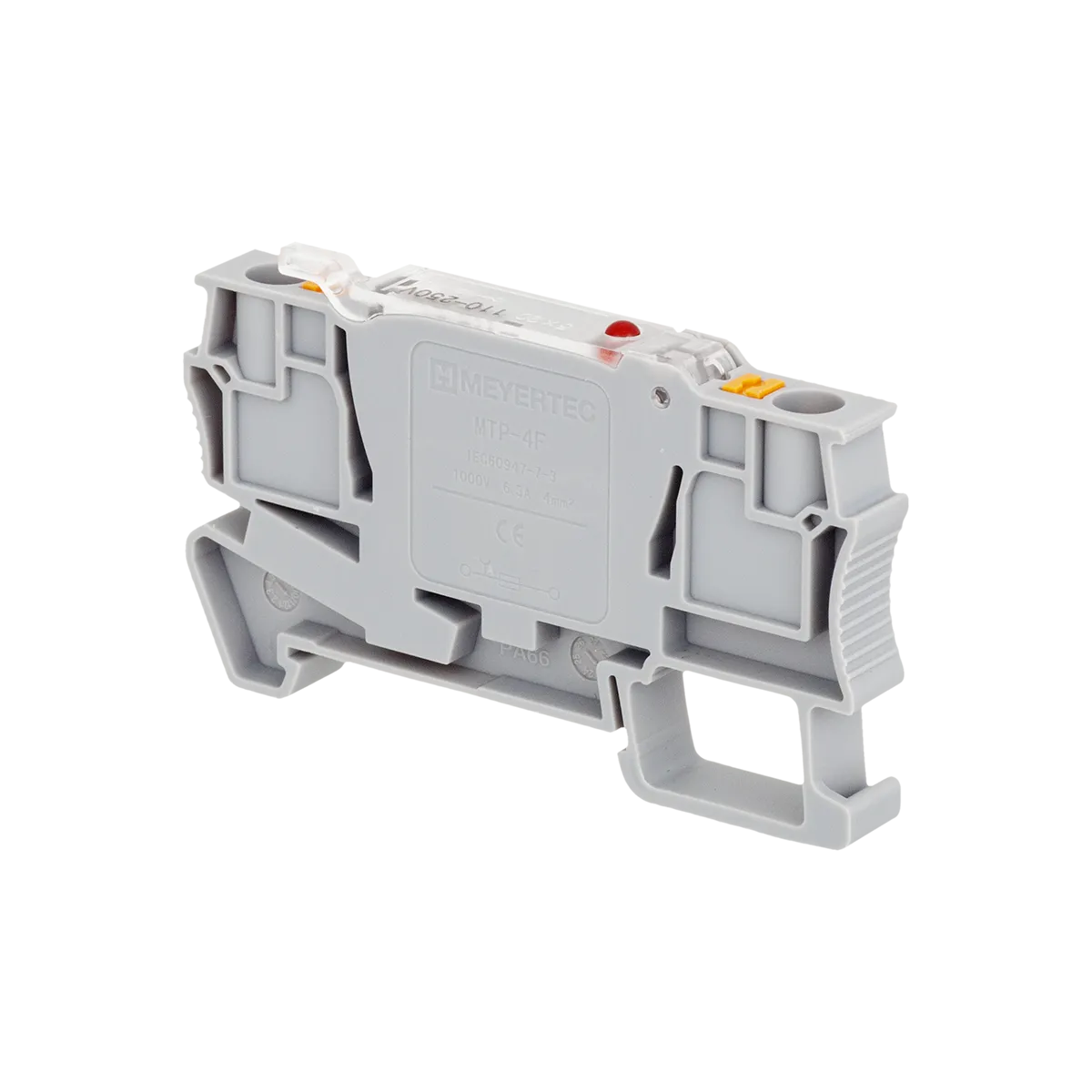 Клемма push-in с держателем предохранителя, 4 мм², индикация 220В