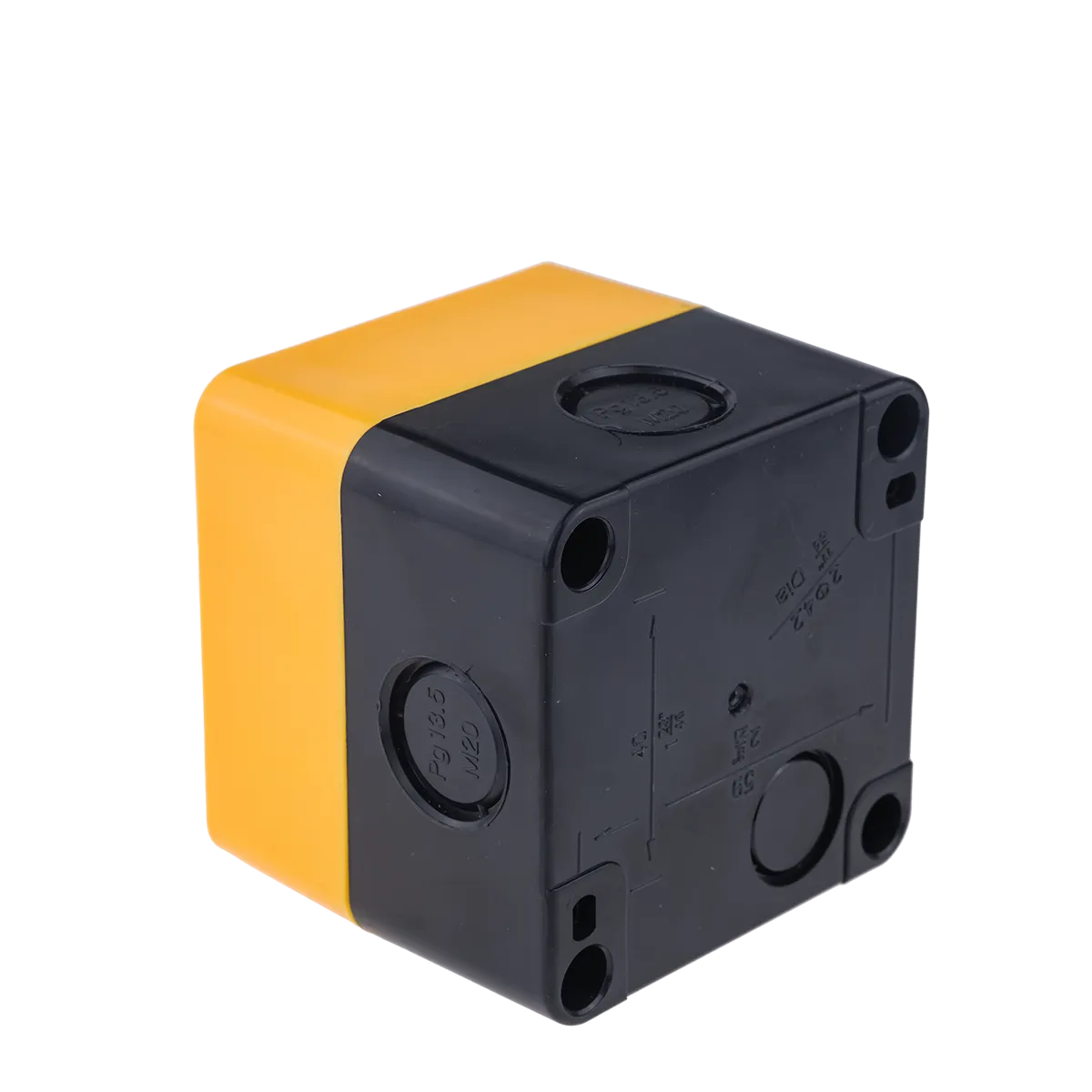 Корпус пластиковый, 1 место, желтый