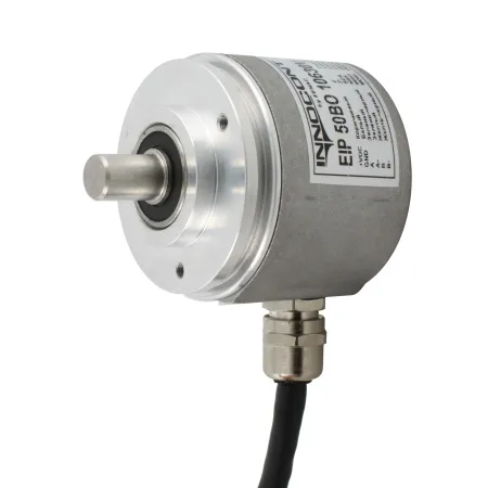 Инкрементальный программируемый энкодер D=50мм, выступающий вал 10мм, 3000 имп/об, 5…30VDC, выход TTL/HTL с инверсие