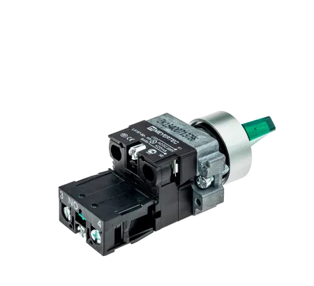 Переключатель с подсветкой, с фиксацией, 24V AC/DC, зеленый, 2 положения, 1NO