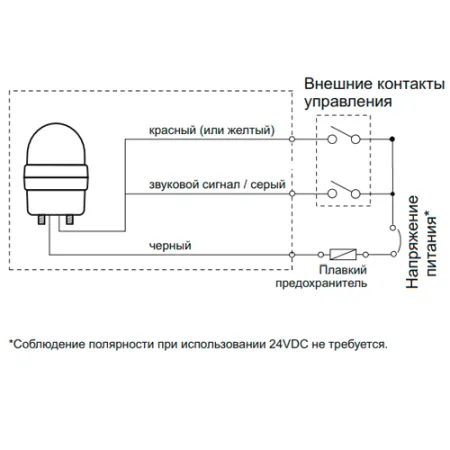 Желтый проблесковый маячок SL70B-024-Y