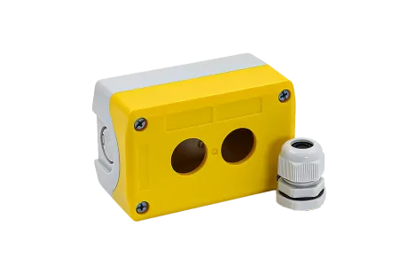 Корпус кнопочного поста, 2 места, желтый, IP67