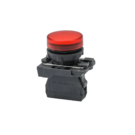 Лампа сигнальная красная, 24V AС/DC, IP65, пластик