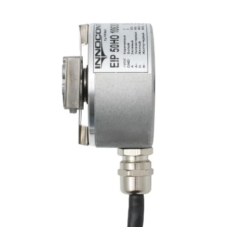 Инкрементальный программируемый энкодер D=50мм, полый вал 10мм, 3000 имп/об, 5…30VDC, выход TTL/HTL с инверсией, IP