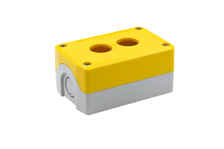 Корпус кнопочного поста, 2 места, желтый, IP67