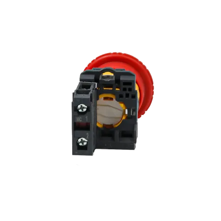 Кнопка грибовидная аварийной остановки, красная, 40 мм, возврат поворотом с фиксацией, 1NC, IP65, пластик