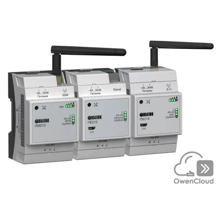 ПМ210, ПЕ210, ПВ210 сетевые шлюзы для доступа к сервису OwenCloud