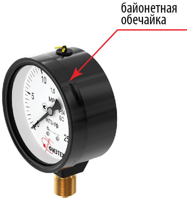 Вакуумметры, мановакуумметры, манометры общетехнические пылевлагозащищенные ВП3-Уф, МВП3-Уф, МП3-Уф УХЛ1